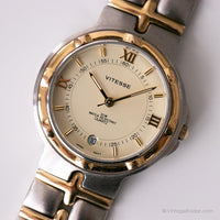 Vintage Two-tone Vitesse Watch | Small Wrist-size Watch for Men
