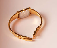 Gold-tone Anne Klein Rectangular Dress Watch | Vintage Designer Watches