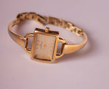 Tono dorado Anne Klein Parque cuadrado reloj para mujeres | Diseñador vintage reloj