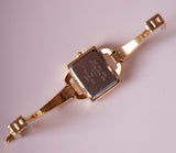 نغمة الذهب Anne Klein ساعة مربعة للنساء | ساعة مصممة خمر
