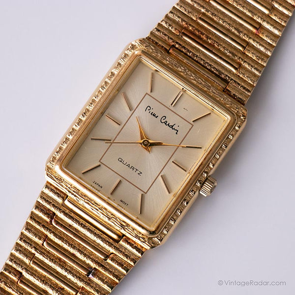 Pierre cardinage en or vintage montre | Mode de créateur montre