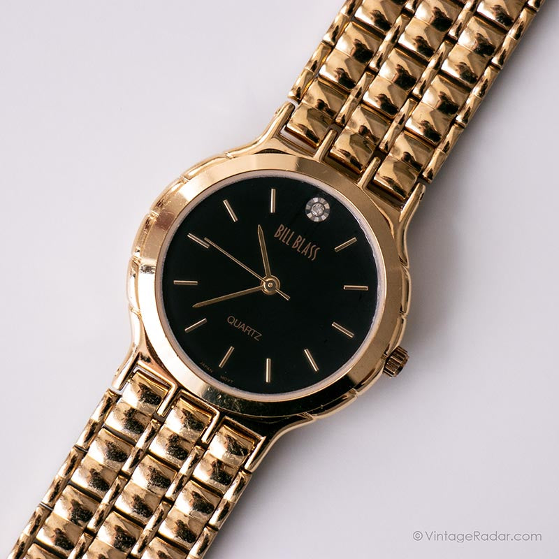 Vintage Bill Blass Black-Dial Watch | Affordable Designer Watch 