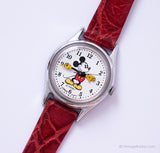 Lorus V515 6128 UM Mickey Mouse Watch for Women on Red Strap