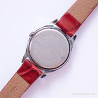 Lorus V515 6128 um Mickey Mouse reloj para mujeres en correa roja