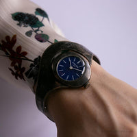 Antiguo Anker 100 brazalete de brazalete reloj para mujeres con dial azul marino