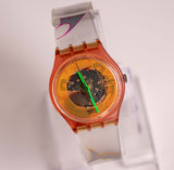 1990 خمر Swatch Mango Dream GR105 Watch | الاتصال الهاتفي الهيكل العظمي Swatch
