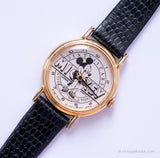 Ultra raro 1987 Lorus V811 1040 R Oro Mickey Mouse reloj