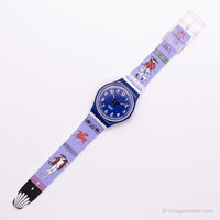 2010 Swatch GN230 dans le vent montre | Bleu Swatch Gant