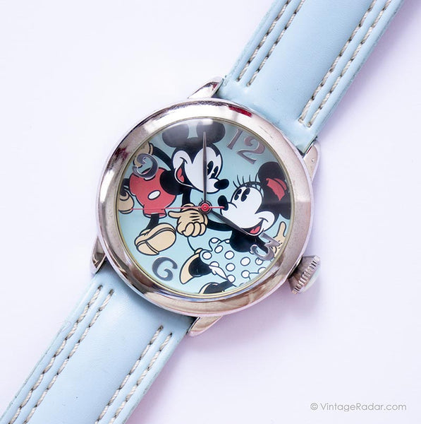 Minnie et Mickey Mouse Bleu Seiko Disney montre pour adultes