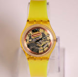Vintage Swatch SKK100 FREERIDE Watch | RARE 1994 Swatch Skeleton Dial