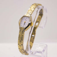 Vintage Gold-Ton klassischer Quarz Uhr für Frauen | Hergestellt in Westdeutschland