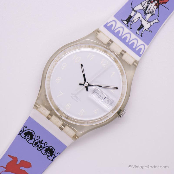 2000 Swatch GK733 SNOWCOVERED Watch | White Day and Date Swatch