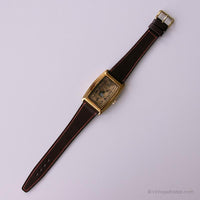 Vintage Gold-Ton-Rechteck Uhr für Männer | Vintage Herren -Armbanduhren