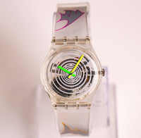 Ancien Swatch GK197 Balles de rotation | 1995 transparent Swatch montre