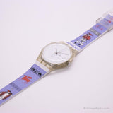 2000 Swatch GK733 enneigé montre | Jour blanc et date Swatch