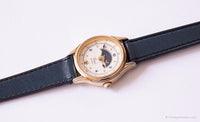Ancien Timex Phase de lune montre | Date d'or montre pour femme