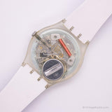 2000 Swatch GK733 enneigé montre | Jour blanc et date Swatch