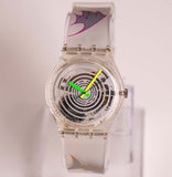 Jahrgang Swatch GK197 Spinning Bälle | 1995 transparent Swatch Uhr