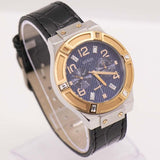 Rose-gold & Silver GUESS Chronograph Watch with Navy Blue Dial Unisex