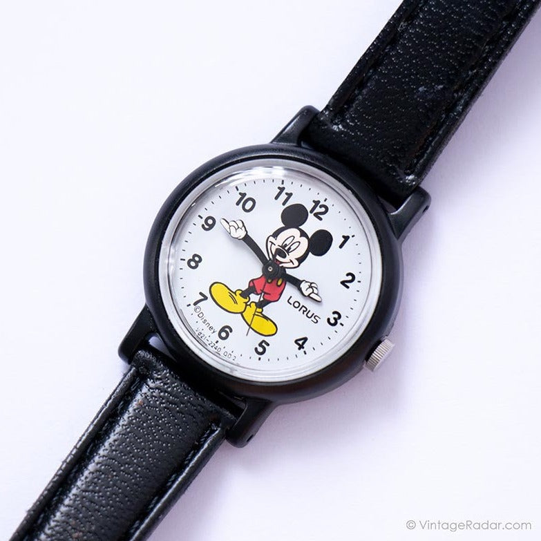 Lorus V821 2240 QD2 Black & White Mickey Mouse Watch