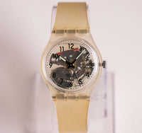 Vintage de GK209 transparente original Swatch reloj | Esqueleto suizo reloj