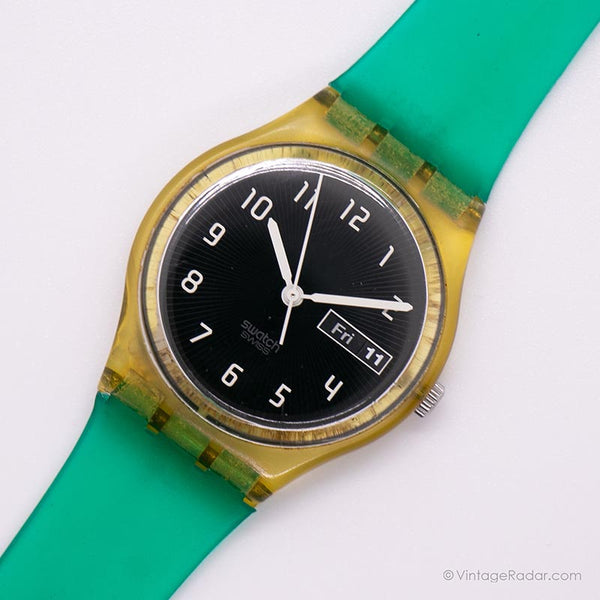 Vintage 2000 Swatch GK736 OPPOSITE Watch | Black Swatch Gent