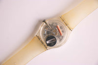 Vintage de GK209 transparente original Swatch reloj | Esqueleto suizo reloj