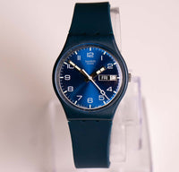 Vintage Swatch JUST BLUE GN715 Watch | RARE Blue Day Date Swatch Watch