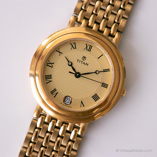 Titan plaqué or vintage 18k montre | Meilleures montres vintage pour elle