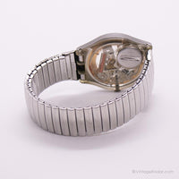 نادر 1989 Swatch GY100 GY101 Steeltech Watch | الاتصال الهاتفي الهيكل العظمي Swatch