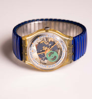Jahrgang Swatch Uhr GK215 Farbfisch | Selten 1996 Swatch Uhr