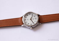 Antiguo Timex Indiglo casual reloj | Tono plateado de dial redondo reloj