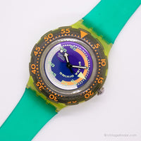 1992 Swatch SDJ100 Tide Coming Tide reloj | Antiguo Swatch Scuba