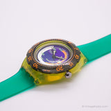 1992 Swatch SDJ100 Tide Coming Tide reloj | Antiguo Swatch Scuba