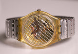 Antiguo Swatch GK186 Silver Net | 1994 Swatch reloj Originals caballero