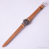 Antiguo Timex Cuarzo indiglo reloj | Banda de cuero marrón damas reloj