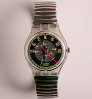 Ancien Swatch montre Ligne rouge GK118 GK119 | Cadran squelette des années 80 Swatch