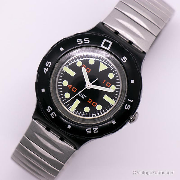 2000 Swatch SHB107 Tune montre | Noir vintage Swatch Accéder