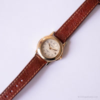 Vintage eleganter Wagen von Timex Uhr | Gold-Ton Uhr für Damen