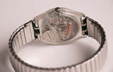 Jahrgang Swatch Uhr Rote Linie GK118 GK119 | 80er Jahre Skelett Zifferblatt Swatch