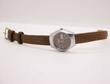 Seltener Vintage Silver-Tone Ricoh Uhr | Tag Datum Japan Risse Uhr