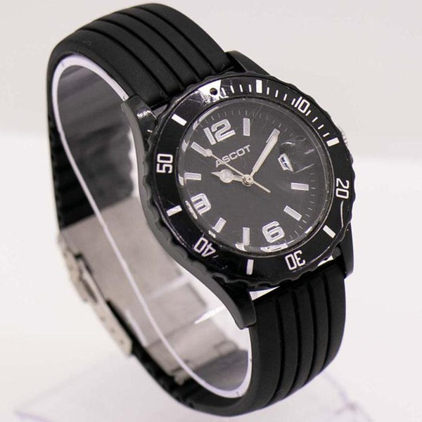 Black Dial Ascot Watch for Men | 40mm 5 Bar Water-resistant Ascot Watch
