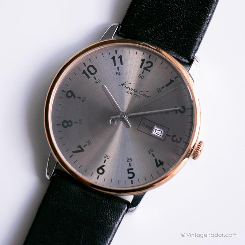 Analog Watches Kenneth Cole Watch Parts Vintage Kenneth Cole Date Watch Mens Vintage Fashion Watch