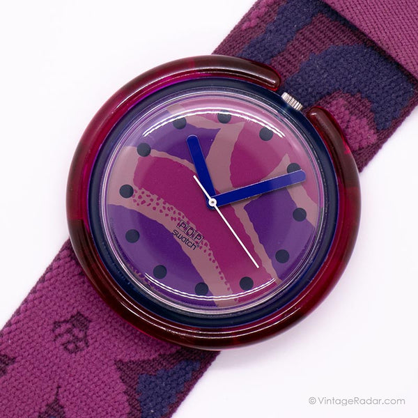 1992 Swatch PWN108 NDEBEJE Watch | Vintage Pink Swatch Pop