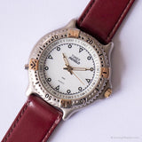 Antiguo Timex Cuarzo indiglo reloj | Tono plateado de dial redondo reloj