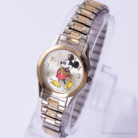 Dos tonos Mickey Mouse Disney Elegante reloj para ella