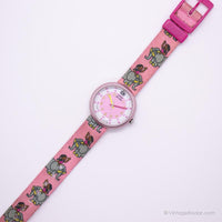 Rosa vintage Flik Flak Wallwatch | suizo reloj para niños