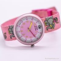 Vintage Pink Flik Flak Wristwatch | Swiss Watch for Kids