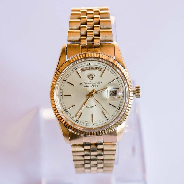 Luxury Gold-tone Jules Jurgensen Date Watch Rolex Homage Watch