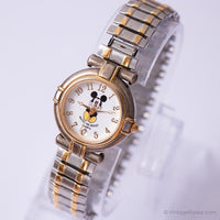 Two Tone Mickey Mouse Disney Date Quartz Watch for Women